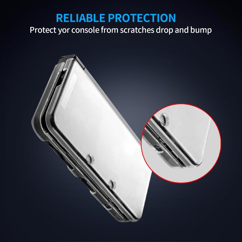 KOOWOD New 3DS XL Case with USB Charger Cable - Ultra Clear Crystal Transparent Hard Shell Protective Case Cover Skin for New 2015 3DS XL LL - [New Modified Hinge-Less Design] (2) - Image 4